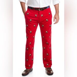 Castaway Nantucket Island holiday Santa corduroy pants red size 28x31